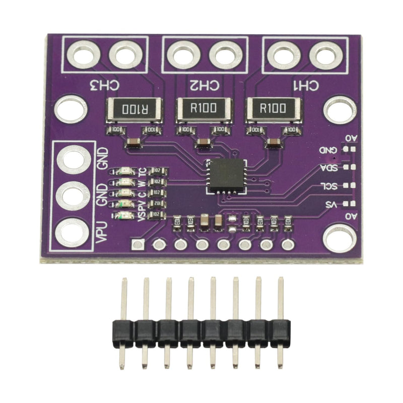 [Australia - AusPower] - 2Pcs I2C SMBUS INA3221 Triple-Channel Shunt Current Power Supply Voltage Monitor Sensor Board Module Replace INA219 with Pins 