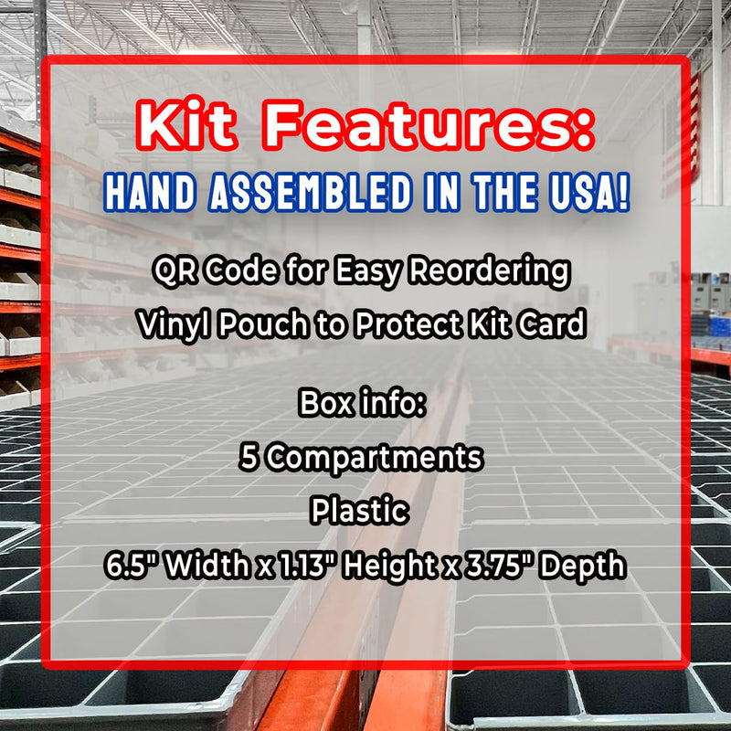 [Australia - AusPower] - 1/4" 5/16" 3/8" 1/2" 5/8" Grade 8 Alloy SAE Split Lock Washer Assortment - 236 Pieces! 