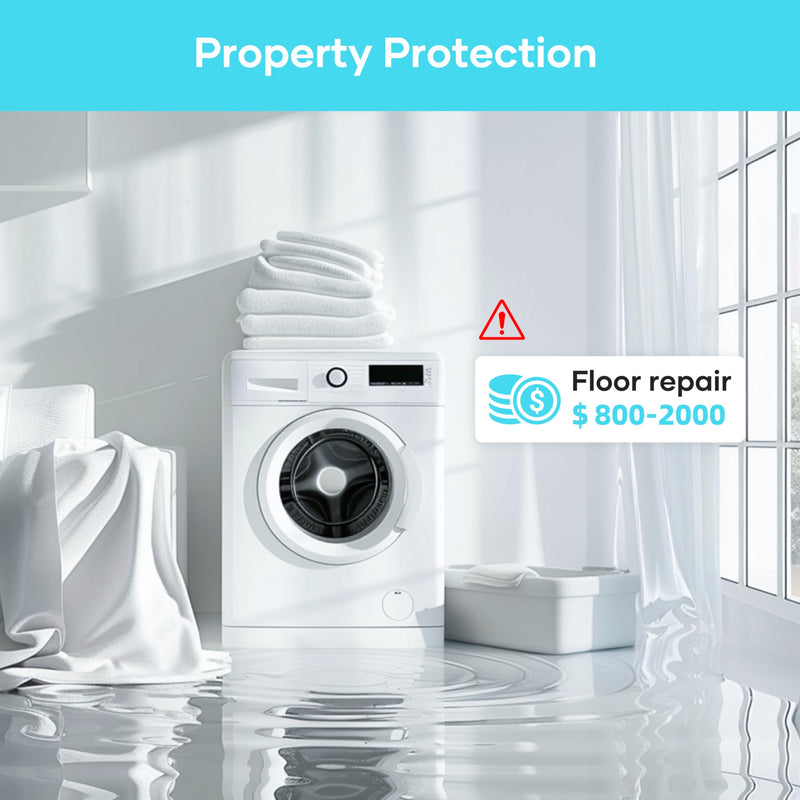 [Australia - AusPower] - Water Leak Detector 4 Packs, Lound Sound Sensor Alarm, Home Water Flooding Monitor Sink Overflow Monitoring Wet Moisture Alert Pipe Leakage Drip Detection Warning for Basement, Laundry, Bathroom 4pcs Water Leak Detector 