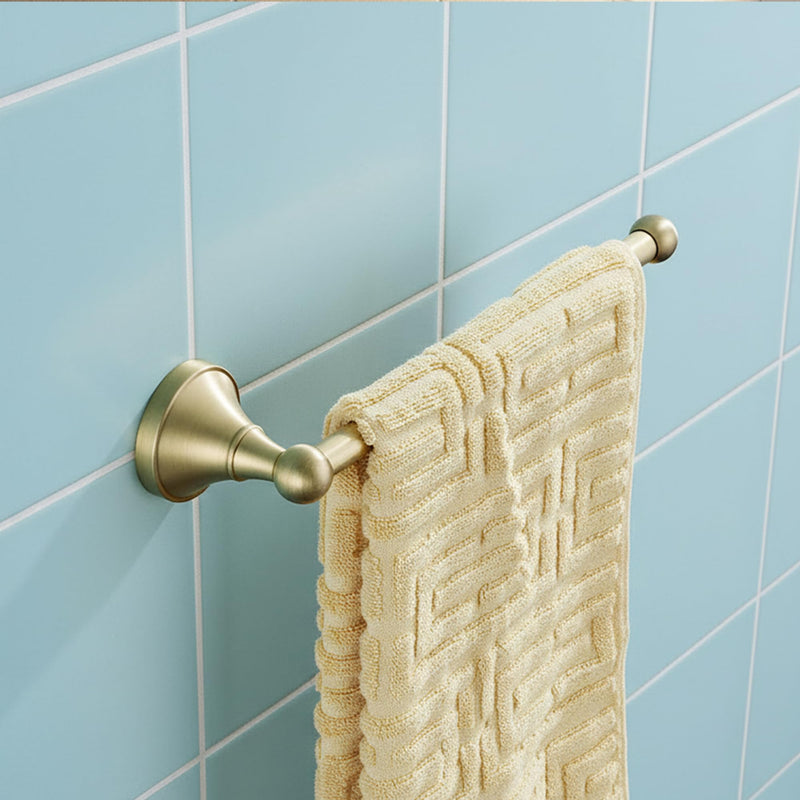 Flybath Open Towel Ring Bar Antique Brass Hanger Holder Wall Mounted, 29 cm / 11.4 inches, Brushed Bronze
