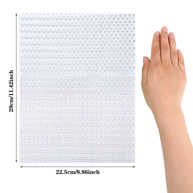 Zonon 7 Sheets 8.86'' x 11.42'' Adhesive Reflective Stickers Flexible Waterproof Warning Reflective Tape Night Lighting Safe Stickers for Car Truck Trailer Motorcycle Bicycle Mailbox Silver