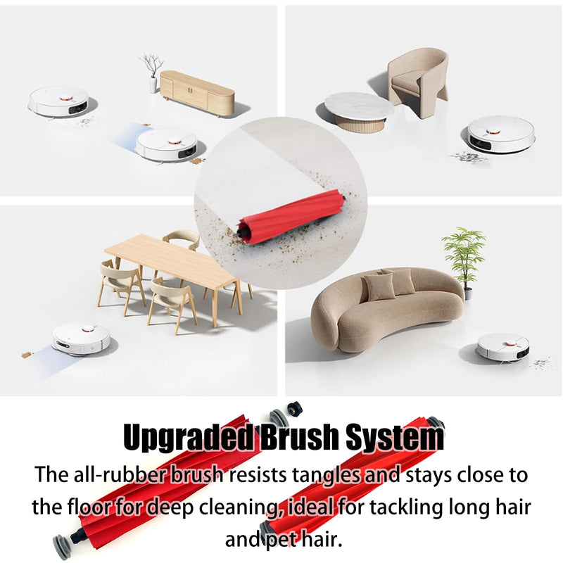 [Australia - AusPower] - Eifrthe Q7 Replacement Parts Compatible with Roborock Q7 Q7+ Q7 Max Q7 Max+ Robot Vacuum Cleaner,2 Main Brush, 6 Mop Cloth Pads, 6 Side Brushes, 6 HEPA Filters,6 Dust Bag Q7(2+6+6+6) 
