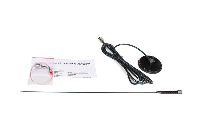 [Australia - AusPower] - Authentic Genuine Nagoya UT-72 Super Loading Coil 20-Inch Magnetic Mount (Heavy Duty) VHF/UHF (144/430Mhz) Antenna PL-259, Includes Additional SMA Adaptor for BTECH and BaoFeng Handheld Radios UT-72 PL-259/SMA VHF/UHF 