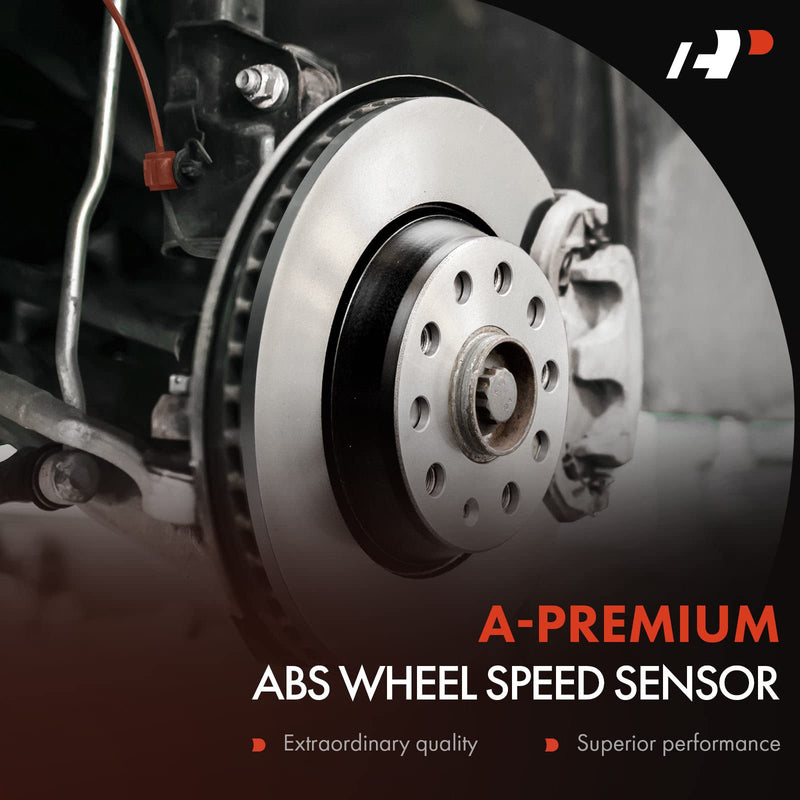 A-Premium 2PC Set Front ABS Wheel Speed Sensor Compatible with BMW 328i 335i 325i 128i 135i E82 E88 E90 E91 E92 E93 RWD 3.0L - Front Driver and Passenger Side, Replace# 34526760424, 34526785020 Pack of 2