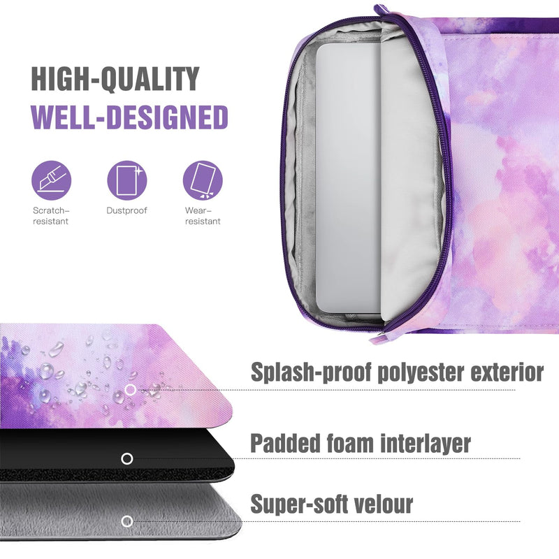 [Australia - AusPower] - TiMOVO Tablet Case with Shoulder Strap Compatible with iPad, iPad Air, iPad Pro, Galaxy Tab S9 2023, Galaxy Tab A8 10.5 9-11 Watercolor Purple 