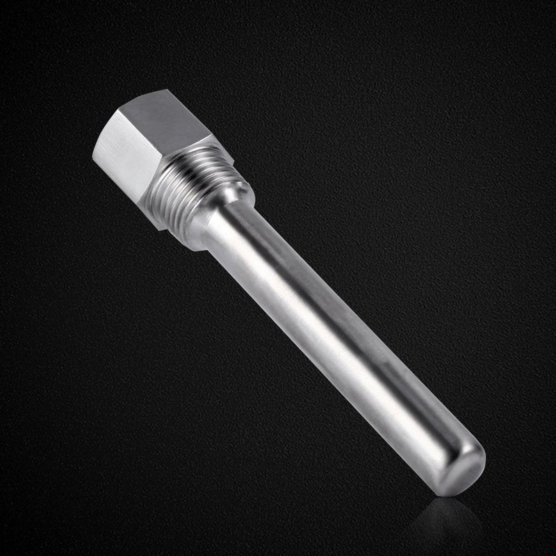 [Australia - AusPower] - Hapivida Temperature Sensor, Stainless Steel Thermowell with NPT Threads for Brewing and Cooking, 1/2 NPT Thermometer for Accurate Temperature Monitoring in Various Applications 