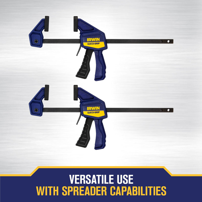 IRWIN QUICK-GRIP Clamps, 4 Piece Set with Bar Clamps, 4-1/4", Handi Clamps, 2" (IRHT83222)
