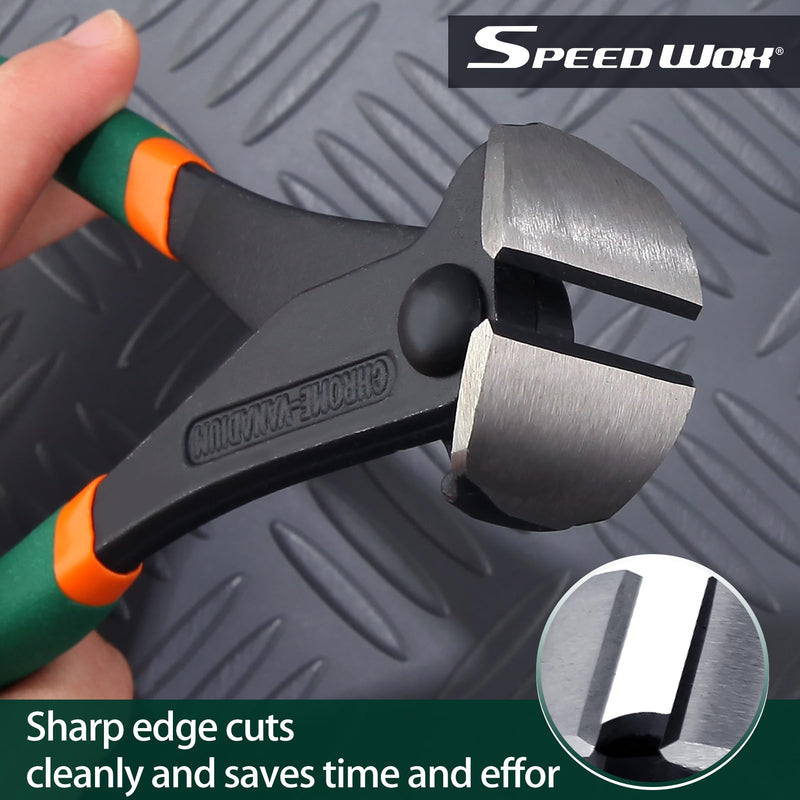 SPEEDWOX Nail Puller 7 Inch End Cutting Pliers Nail Remover Nail Nipper End Cutting Pliers End Scissors for Pulling Nails or Cutting Wires, Wire Cutter End Cutter Pliers 7"