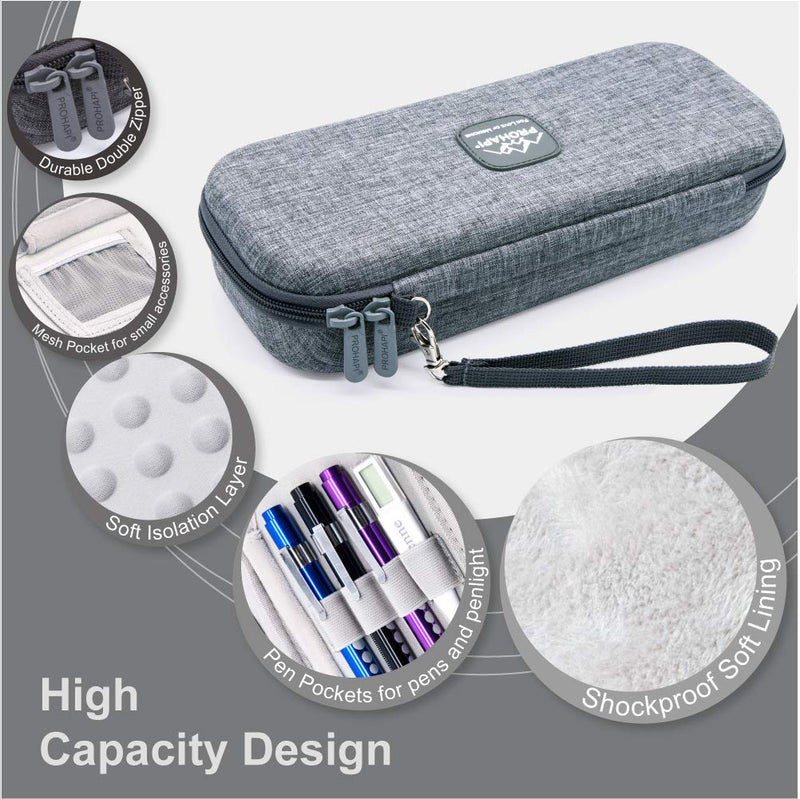 [Australia - AusPower] - Hard Stethoscope Case, Large Stethoscope Carrying Case with ID Slot, Compatible with 3M Littmann/ADC/Omron/MDF Stethoscope Includes Mesh Pocket for Nurse Accessories (Volcanic Grey) Volcanic Grey 