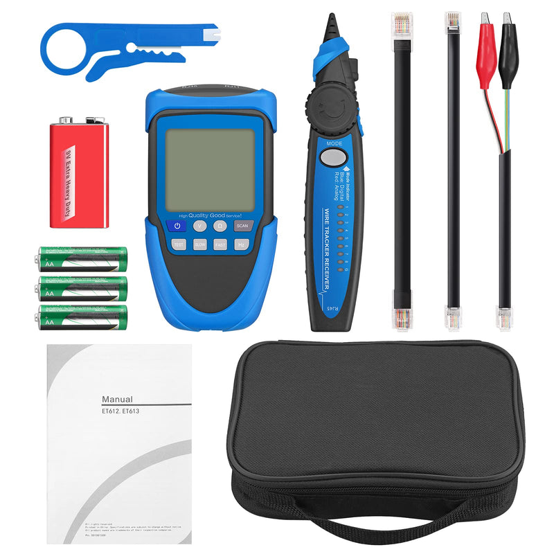 [Australia - AusPower] - Network Cable Tester, PoE Cable Tester for CAT5, CAT5e, CAT 6, CAT 7 CAT 8, RJ45, Multifunction Power Over Ethernet Tester, Cable Voltage Tester Line Location Finder Cable Tracer, Wire Tracker Line Location Finder POE 
