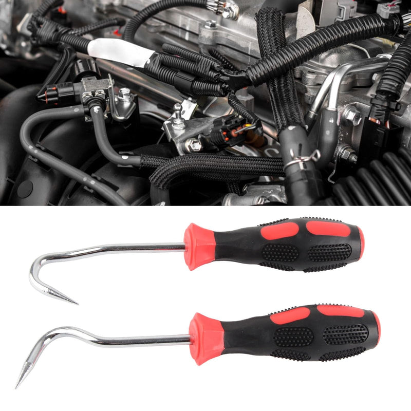 Pick and Hook Set, Coolant Hose Puller Tool, Radiator Hose Puller Tool, 2-Piece Hose Puller Hook Vehicle Maintenance Tool for Transmission Line of Radiator Heater