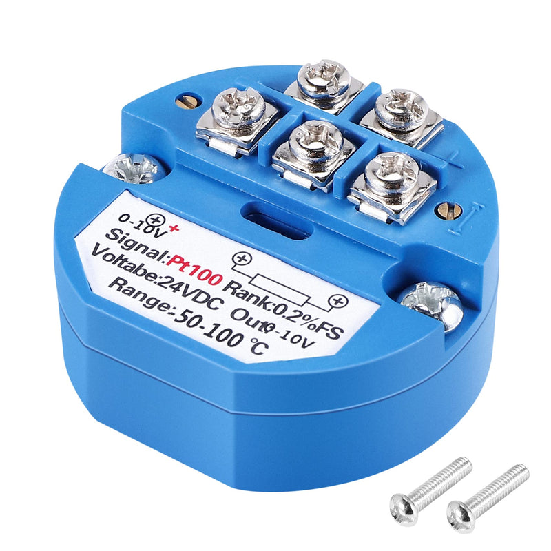 RTD PT100 Temperature Transmitter DC24V Minus 50~100 Degrees Output 0-10V
