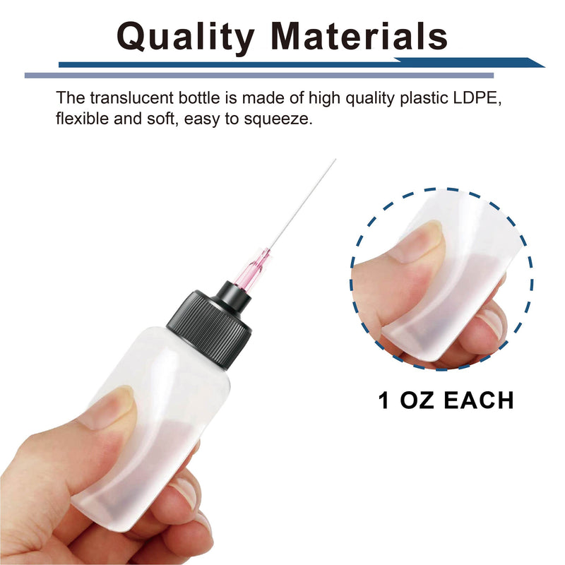 [Australia - AusPower] - TITGGI 5 Pcs Needle Oiler (1 OZ), Precision Gun Oil Bottle, LDPE Oil Applicator with Extra Long 1.5 Inch Stainless Needle Tip – Easy to Use for Crafts, Hinges, Sewing Machines and More 5 Pcs-18G 