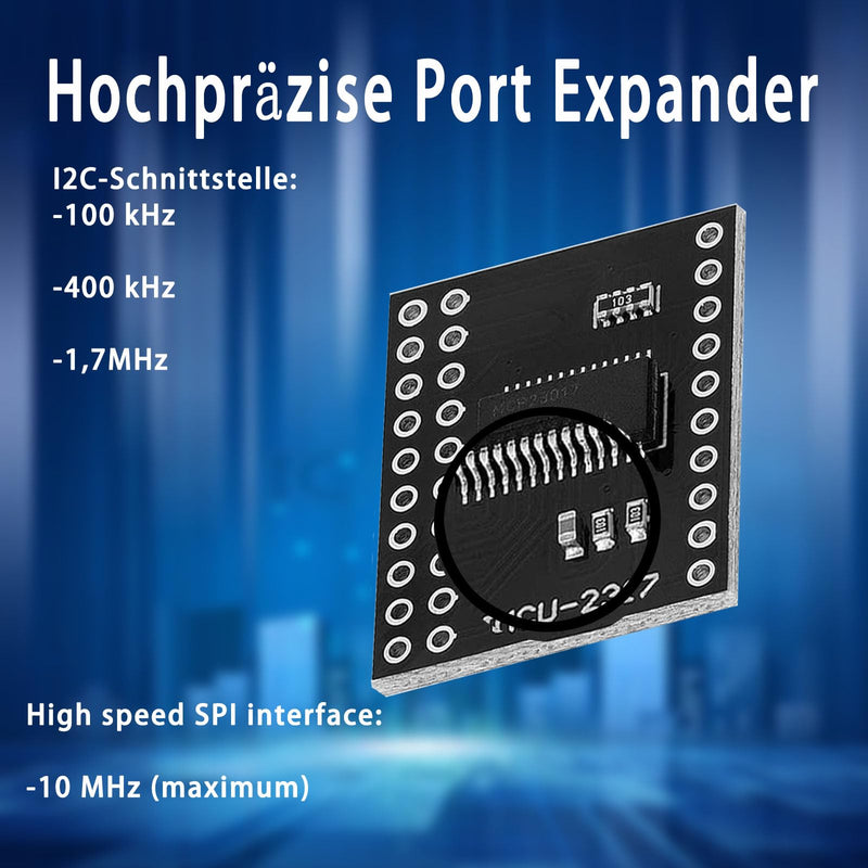 [Australia - AusPower] - MCP23017 I2C CJMCU-2317 Serial Interface 16 Bit I/O Expander Module Port Expander with I2C Serial Interface, High Speed I2C Interface Compatible for Arduino (3) Pack of 3 