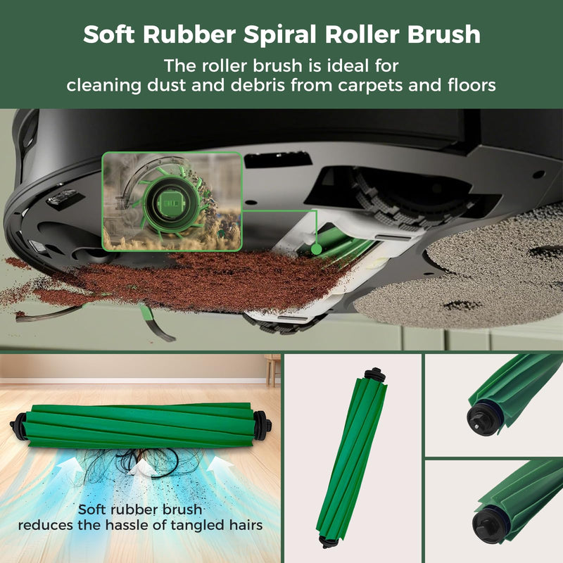 [Australia - AusPower] - 24 Pcs Accessories Kit for iRobot Roomba Plus 405 Combo/505 Combo/507 Combo Robot Vacuum Cleaner: 1 Main Brush, 6 Dust Bags, 6 Mop Pads, 4 Filters, 6 Side Brushes and 1Cleaning Brush(400/500 Series) Combo 405/505-SET24 