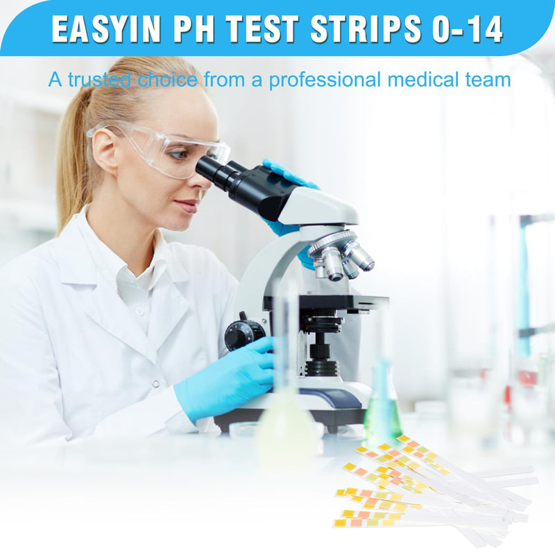 200pcs pH Test Strips (0-14) - Highly Accurate Litmus Paper for Testing Urine, Saliva, Drinking Water, Aquariums, Pools, Labs, Food, and Soap Making pH Test Strips 0-14