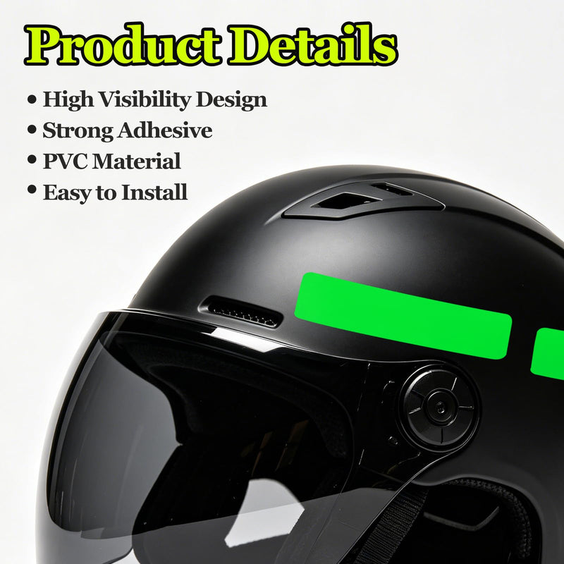 PATIKIL Hard Hat Reflective Stickers, (5 x 6 Inch, Grass Green) (10 Pcs), Retro Reflective Safety Tape Durable Adhesive Helmet Stickers, Suit for - Hard Hats/Helmets/Mailboxes