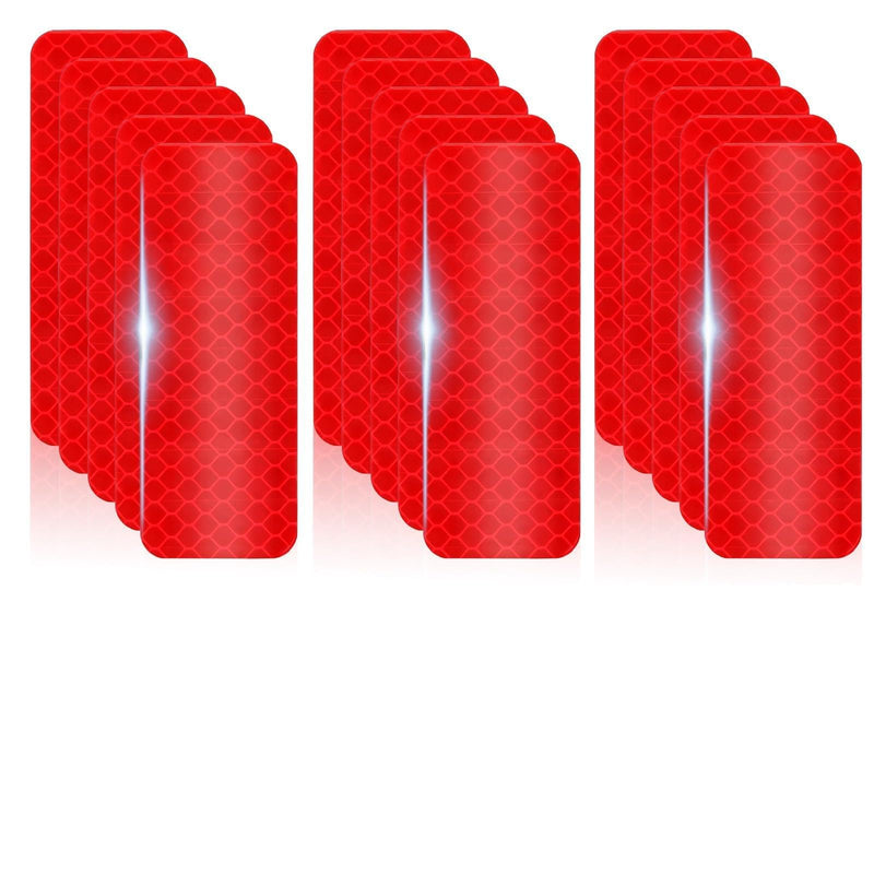 50 Pcs Super Reflection Reflective Stickers Made of 3M DG3, Red Outdoor Waterproof Safety Reflective Tape for Car/Bike/Mailbox/Helmet/Truck - Safety Stickers Red Red 50pcs