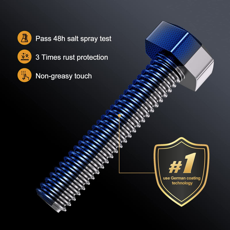 [Australia - AusPower] - 660Pcs M2 Screws Set Black, M2 x 4/6/8/10/12/16/20/25/30mm Hex Socket Head Cap Screws Nuts Washers Assortment Kit, 12.9 Grade Alloy Steel Assorted Screws, Fully Machine Threaded, Allen Socket Drive M2 Socket Cap 