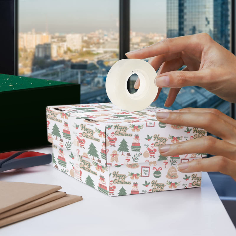Transparent Tape, 16 Rolls Clear Tape Refills for Dispensers, 1800'' Extra Long Inviseble Tape, All Purpose Transparent Glossy Tape, Gift Wrapping Tape for Office/Home/School