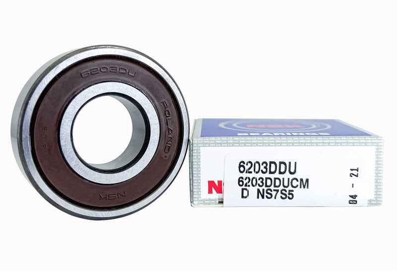 [Australia - AusPower] - Nsk Bearings (2 Pack) 6203-2RS 6203DDU 6203VV Bearings 17X40X12MM Pressed Steel Cage,Deep Groove Ball Bearings 