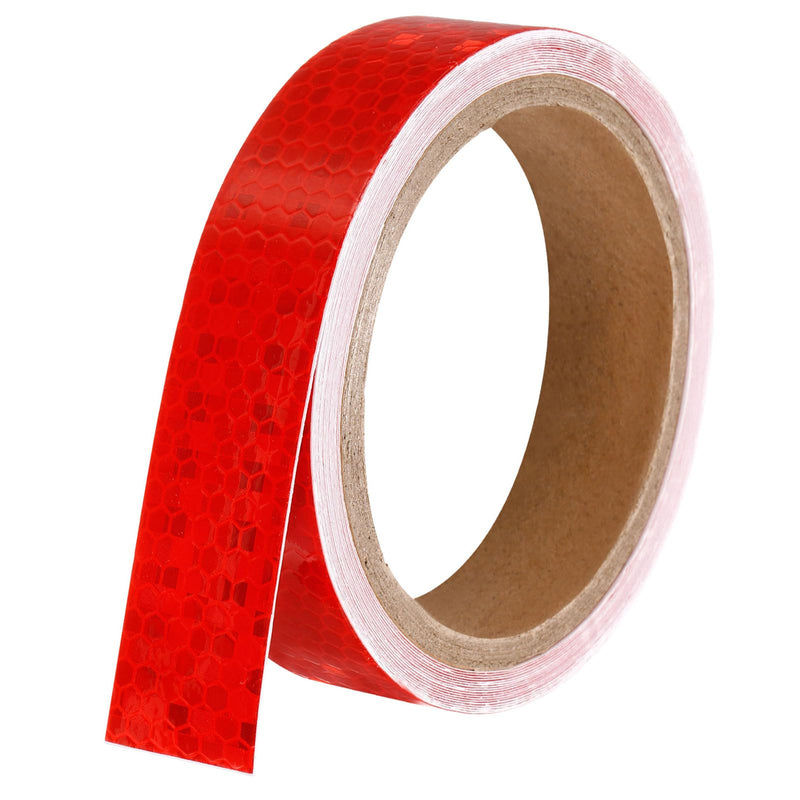 YOKIVE Reflective Tape, Self-Adhesive Tape Reflectors, Great for Outdoor, Traffic, Daily Use (Red, 15 Ft x 1-Inch) 15 Ft x 1Inch Red