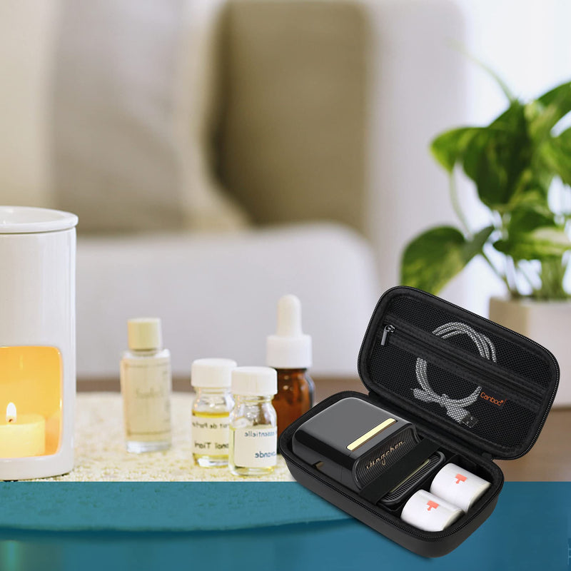 [Australia - AusPower] - Canboc Carrying Case for NIIMBOT B21 B1 Inkless Label Maker, Portable Mini Bluetooth Thermal Label Printer Storage Bag fit Label Paper, Cable, Black (Case Only) 