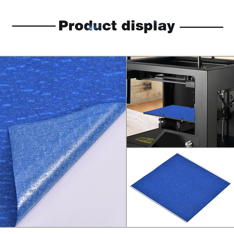 Yoidesu 5PCS 3D Printer Heat Bed Sticker Sheet Build Tape 210 x 200mm Pressure Sensitive Adhesive Sticker Tape Blue