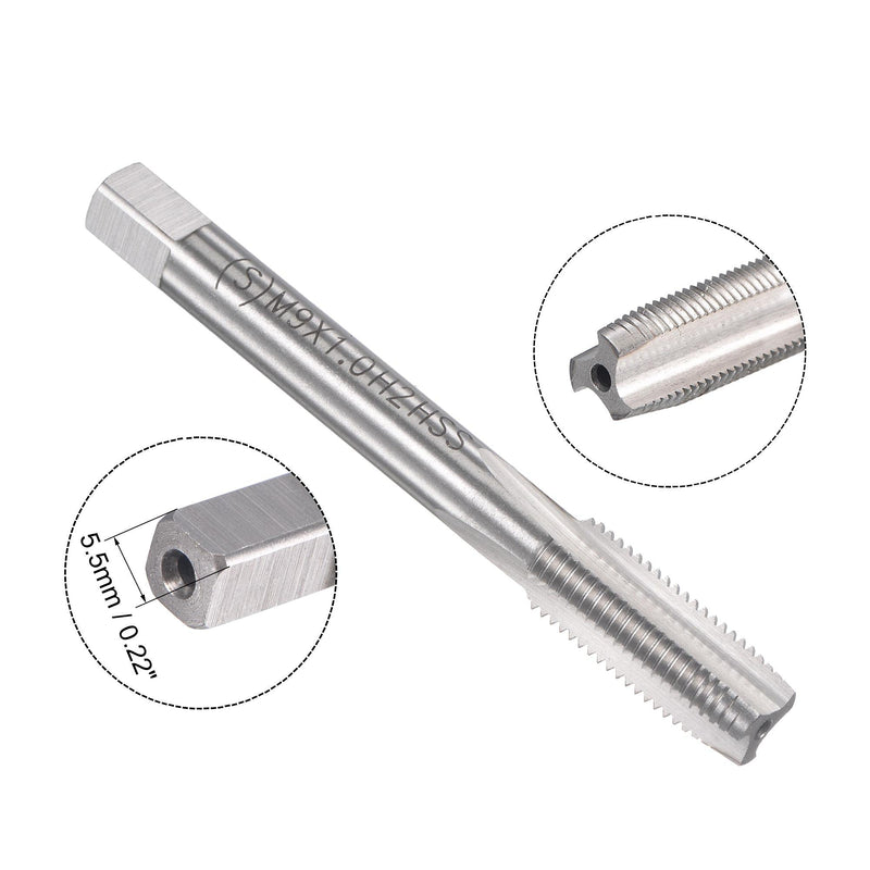 [Australia - AusPower] - uxcell M9 x 1mm Metric Tap and Die Set, Machine Thread Screw Tap with Round Threading Die, Tap & Die Kit for Nut Screw Bolt Thread Repair 