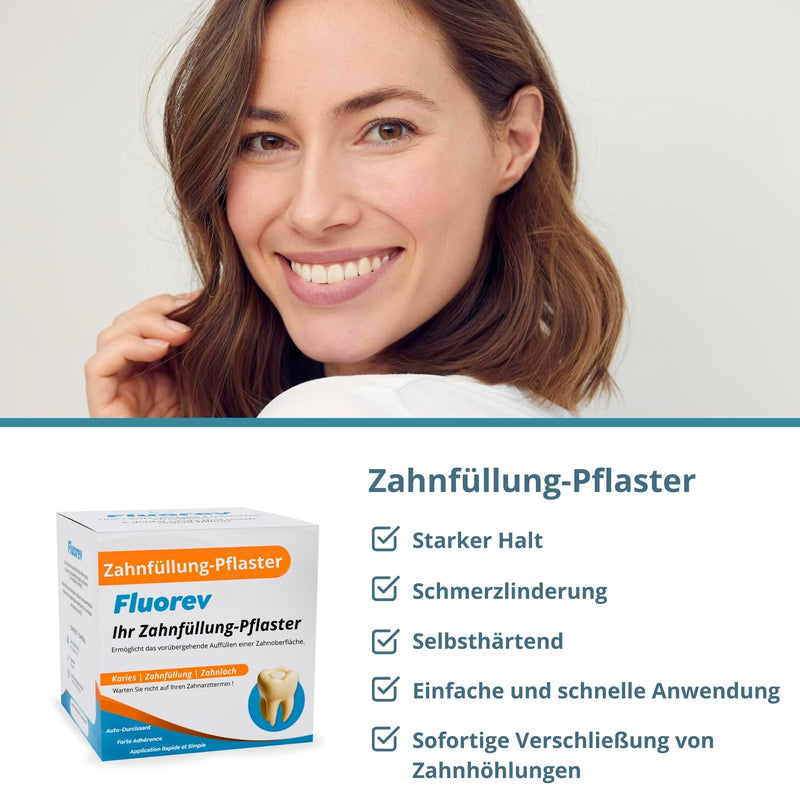 Temporary Dental Filling Material - Temporary Tooth Repair (Caries, Fillings) and Instant Pain Relief - Ready to Use - Easy to Use - Zinc Oxide - 15g 15g (Lot de 1)