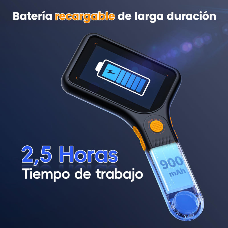 [Australia - AusPower] - Microscope for Adults Children, Ahalfcit 3.0 Inch Screen Digital Microscope, 500x Magnification, Handheld Magnifier with 8 LED Lights, USB Port for PC Compatible with Windows/MacOS - Black 