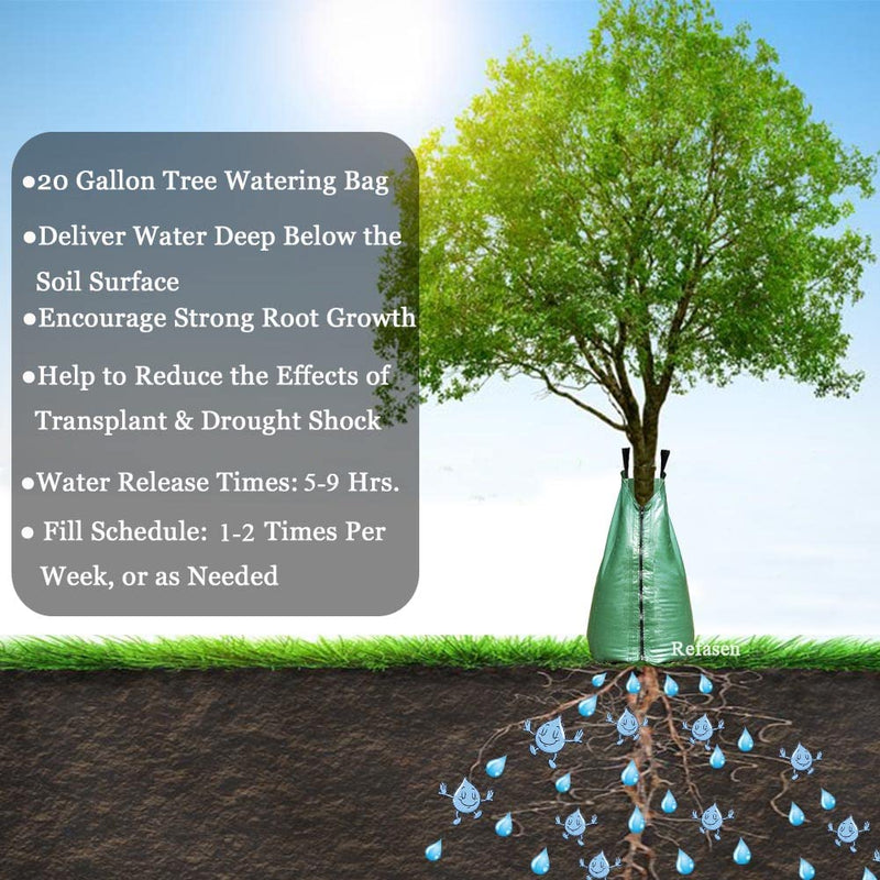 [Australia - AusPower] - Tree Watering Bag, 20 Gallon Water Bags for Trees Slow Release Drip Irrigation Bag for Trees (1 Pack) 1 Pack 