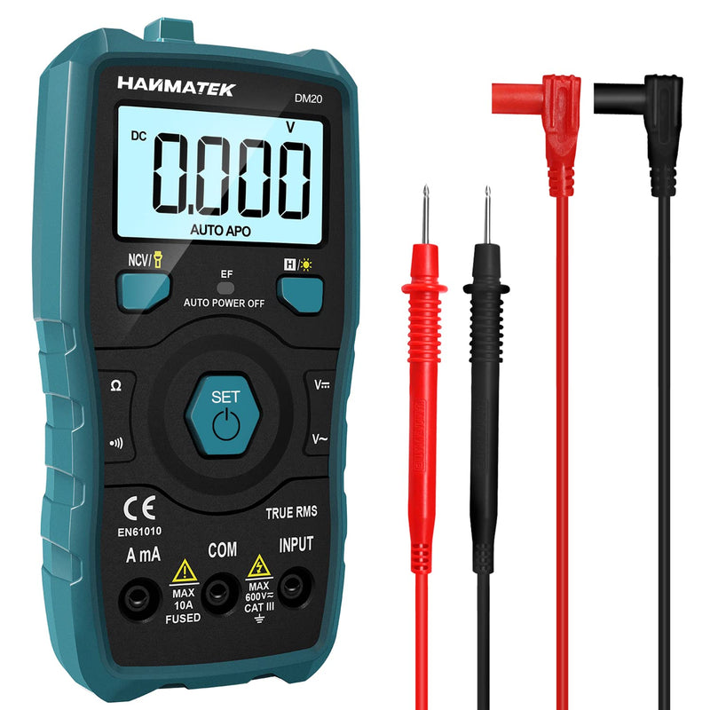 [Australia - AusPower] - HANMATEK Digital Multimeter Auto-Ranging Voltmeter 6000 Counts TRMS Smart Electrical Tester, HANMATEK Stud Finder Wall Scanner Detector with Pro Smart Sensor, Audio Alarm and HD LCD Display, 