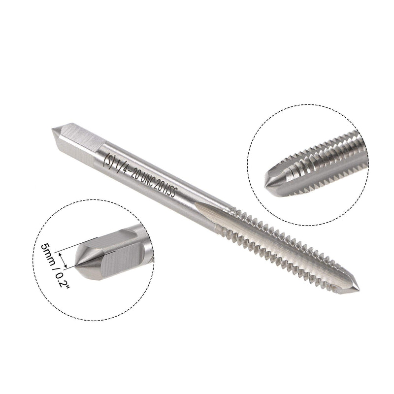 [Australia - AusPower] - sourcing map 1/4"-20 UNC Tap and Die Set, HSS Machine Tap with Round Tap, Right Hand 