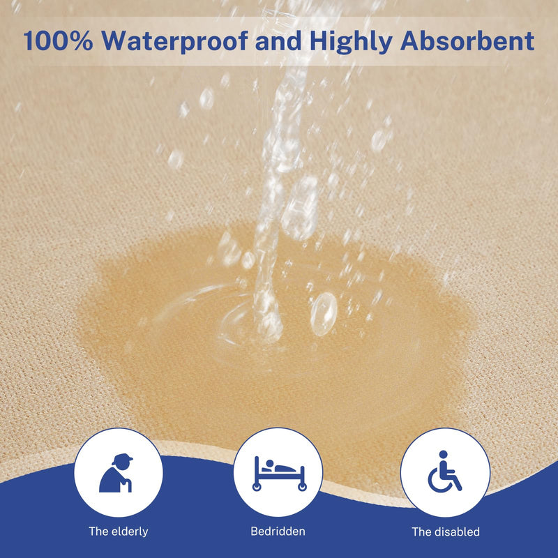 [Australia - AusPower] - Underpad and Positioning Bed Pad dismountable Washable Waterproof Incontinence pad underpad with Reinforced Handles Transfer Sheet pad for Turning Inconvenience Care 34"× 45" （Grey） 