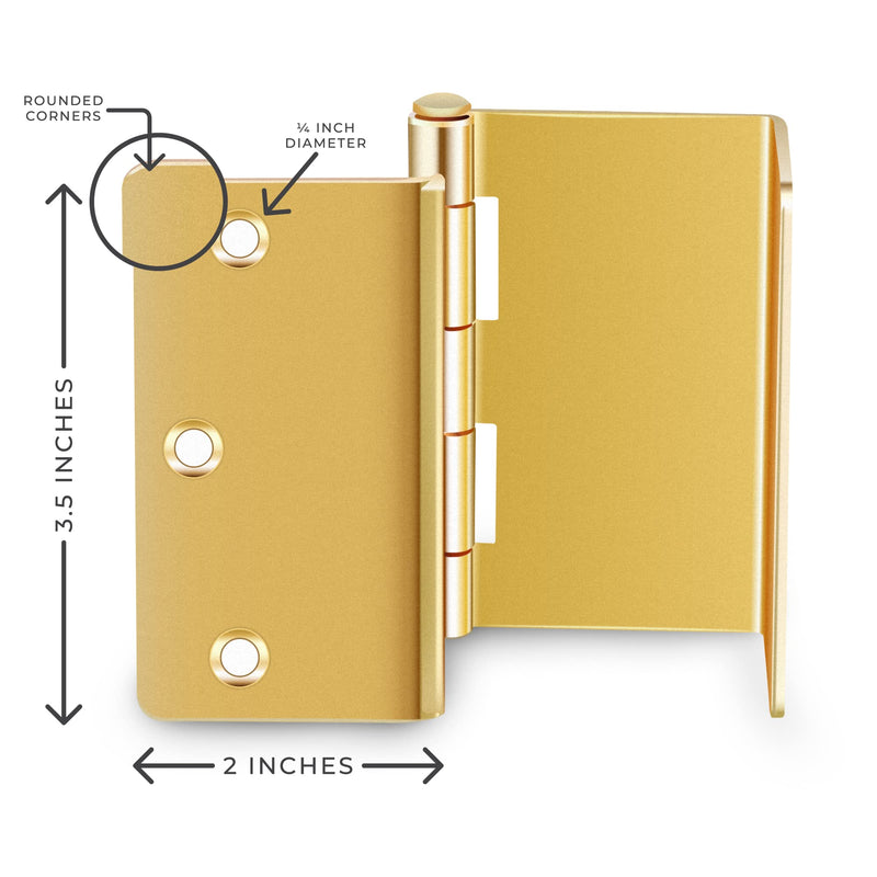 Handicap Brass Expandable Door Hinges - Offset Hinges for Doors - 2 Pack 2 Count (Pack of 1)