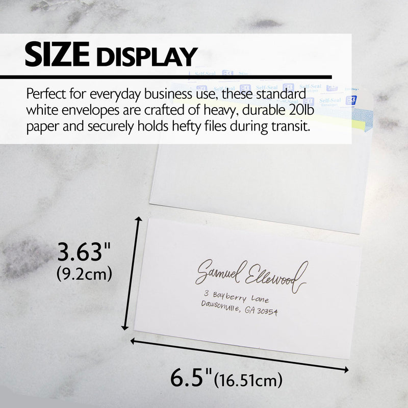 BAZIC Security Self Seal Envelope 3 5/8" x 6 1/2" #6, No Window Tint Pattern Mailing Envelopes, Peel & Seal (80/Pack), 1-Pack