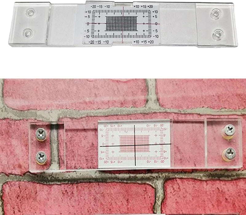 3 Sets Manual Masonry Crack Measuring Device Monitor Crack Monitor for Measuring and Recording Lesions and Cracks in Flat Masonry Surfaces