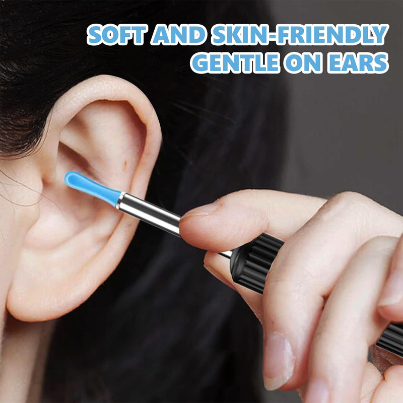 Pack of 50 Silicone Ear Cleaner Heads for Earwax Remover, Replacement Tips for Ear Camera, Ear Spoon Accessories for Ear Suckers, Earwax Sucker Ear Cleaner Accessories