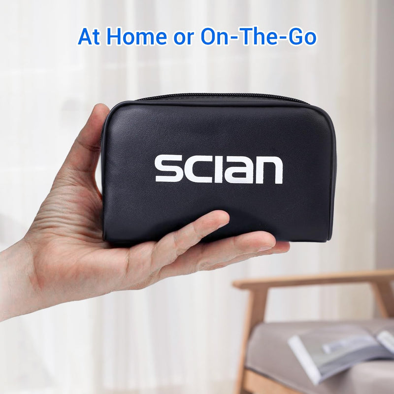 [Australia - AusPower] - Scian Manual Blood Pressure Cuff with Stethoscope – Professional Aneroid Sphygmomanometer with Adult Cuff 8.7”-16.5”& D-Ring, Classic Bp kit with Carrying Bag (Black) 
