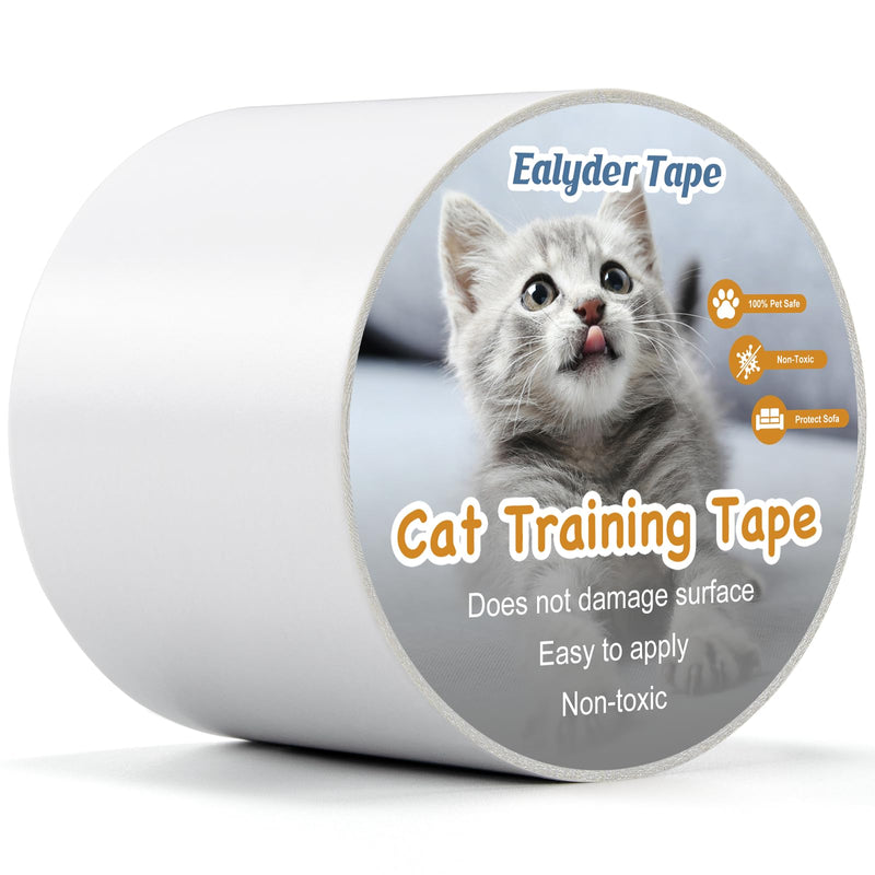 Anti Cat Scratch Tape 4 Inches x 30 Yards Pet Training Tape, Transparent Furniture Protector, Double Sided Cat & Dog Scratch Deterrent for Couch, Doors and Walls