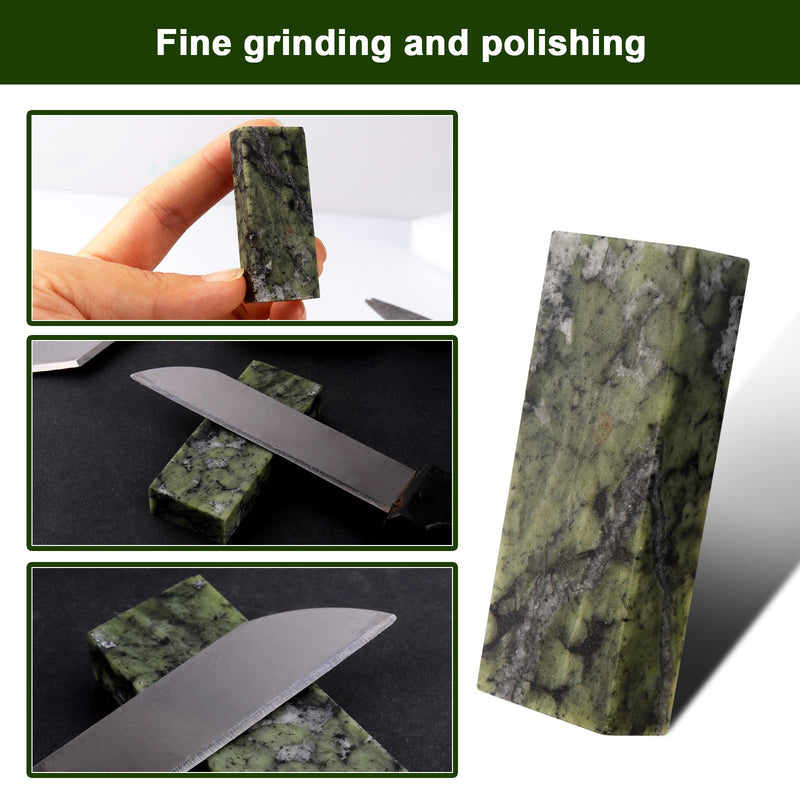 [Australia - AusPower] - CBRIGHT Knife Sharpening Stone 1PC 10000# Whetstone Mini Final Fine Polished Natural Green Sharpener Oilstone (2 x 0.8 x 0.4 Inch) 