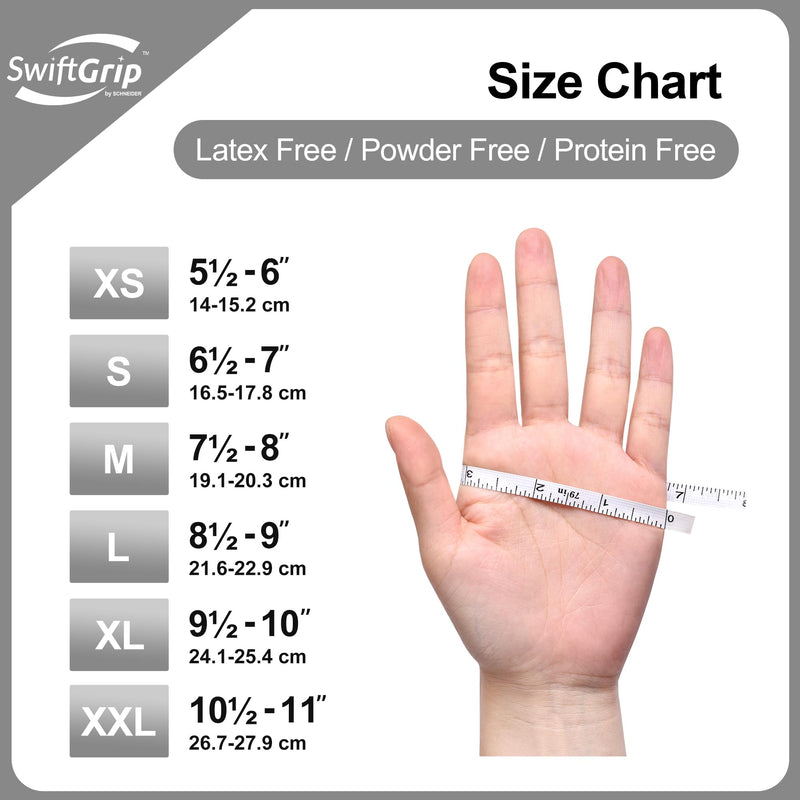[Australia - AusPower] - Disposable Nitrile Exam Gloves, 3-mil, Medium, Box of 100, White Nitrile Gloves Disposable Latex Free for Medical, Cleaning, Cooking & Esthetician, Food-Safe, Powder-Free, Non-Sterile 