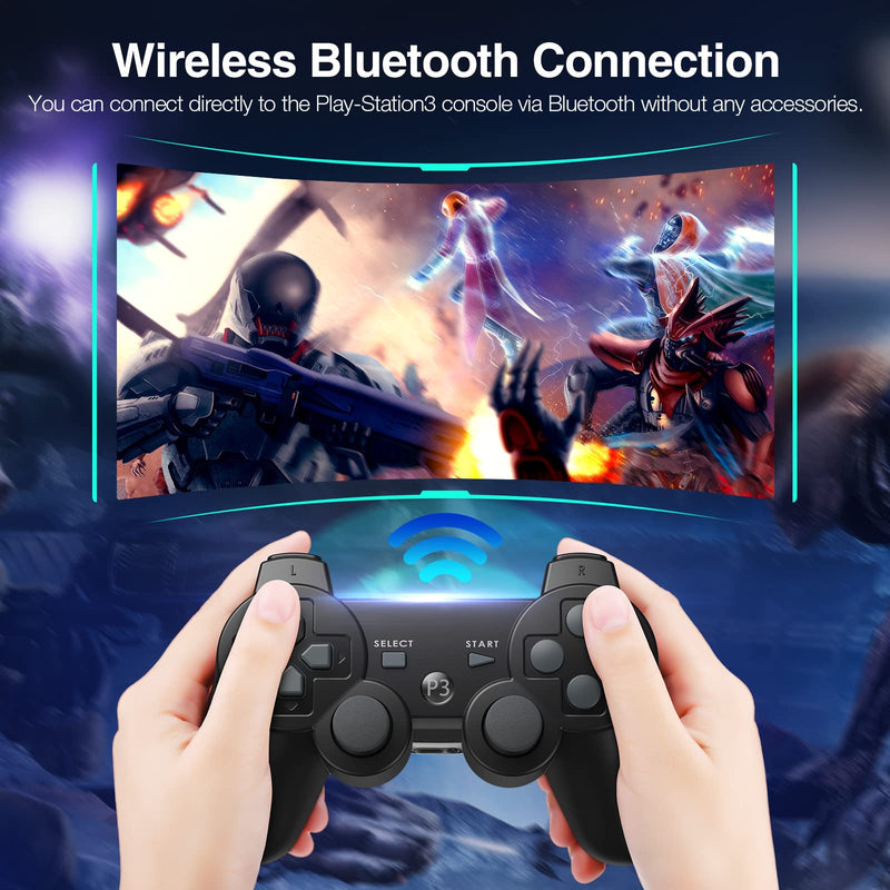 [Australia - AusPower] - Powerextra PS-3 Controller Wireless for Play-Station 3 High Performance Gaming Controller with Upgraded Joystick for Play-Station 3 