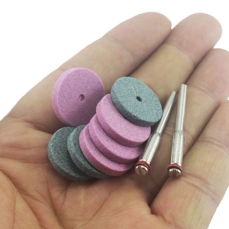 [Australia - AusPower] - 20 Pcs Grinding Stone Sanding Wheels - 1/8 Inch Shank Quickly Change Abrasive Stone Mounted Grinding Sharpening Wheel for Dremel Rotary Tool 