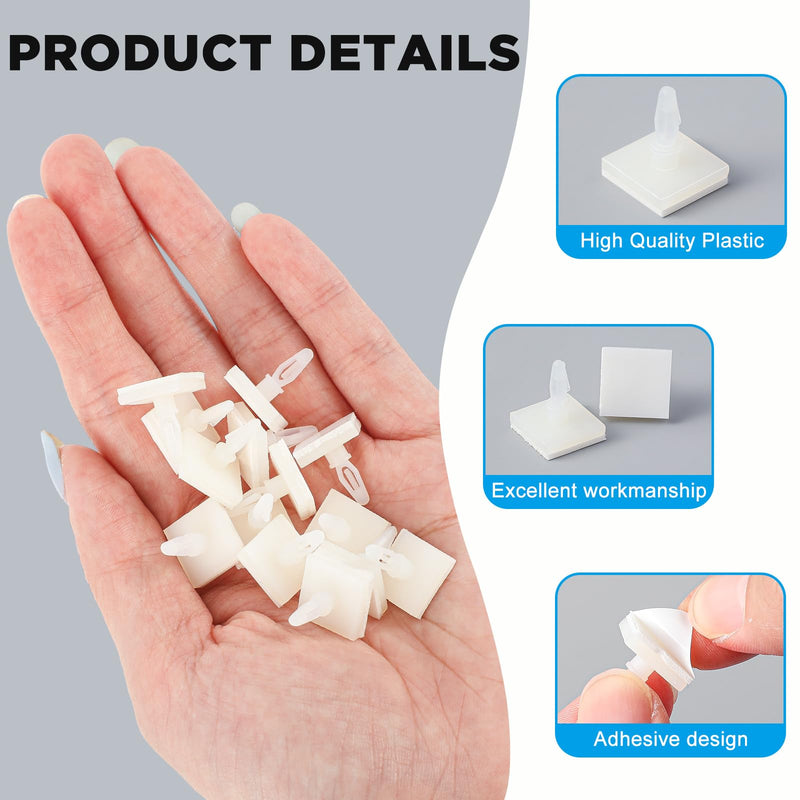 [Australia - AusPower] - Marsui 100 Pcs Sticky PCB Spacer Adhesive Plastic Insulated Standoffs 0.25 Supporting Height Circuit Board Standoffs for PC Board Computer Motherboard 0.25" 
