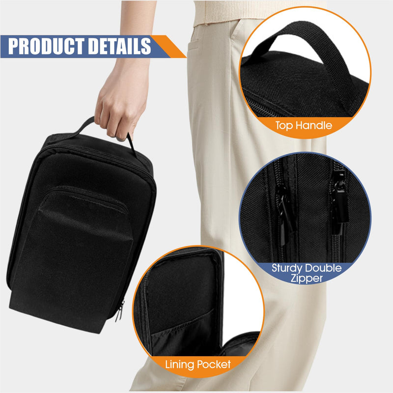 [Australia - AusPower] - Portable Device Carrying Case Travel Organizer, Multi-Purpose Storage Bag with Adjustable Divider, Water-Resistant 600D Fabric, Compatible with Nebulizer Accessories, 7" x 4" x 12" 