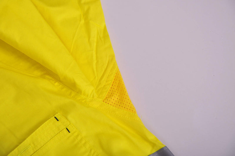 LANTERN FISH High Visibility Shirts with Reflective Tape Class 3 Construction Safety Work Shirts for Men Women 3X-Large Yellow/Navy