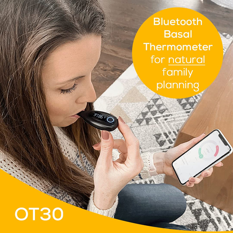 [Australia - AusPower] - Beurer Ovulation Tracking Basal Body Thermometer for Natural Family Planning, Basal Thermometer for Ovulation with App and Bluetooth, OT30 