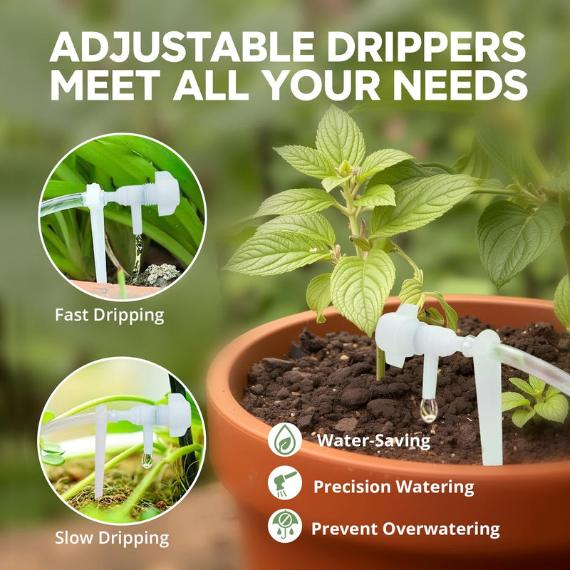 [Australia - AusPower] - Automatic Plant Waterer Indoor Self Watering System, Plant Watering Devices, Automatic Watering System for 15 Potted Plants with Programmable Water Timer, Plant Watering System for Vacation 